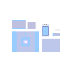 Produktzeichnung des Hand-Fuß-Sets 1