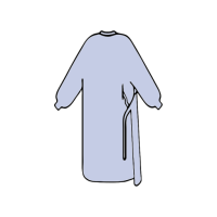 Produktzeichnung des OP-Kittels ECO